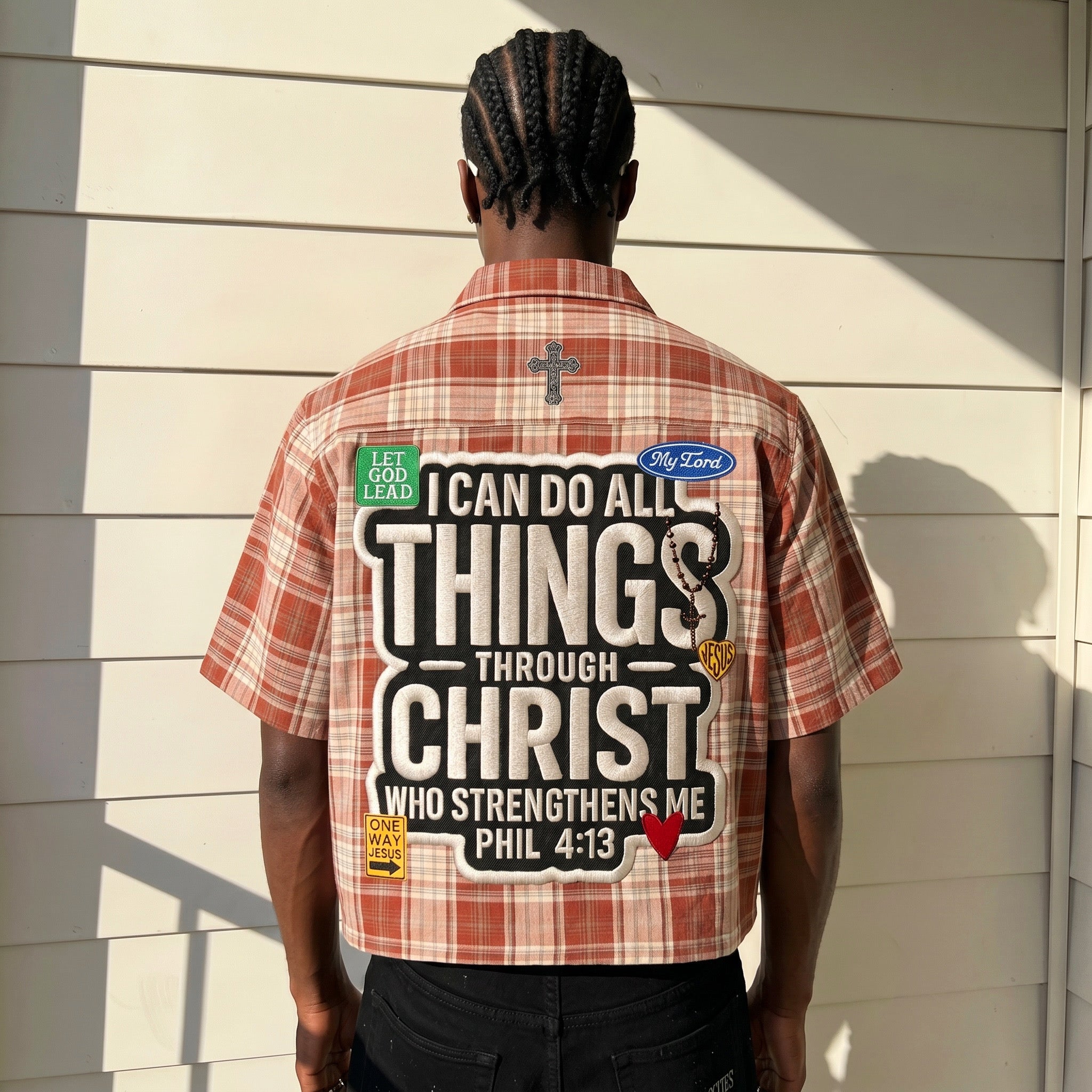 “Phil 4:13” Plaid Shirt