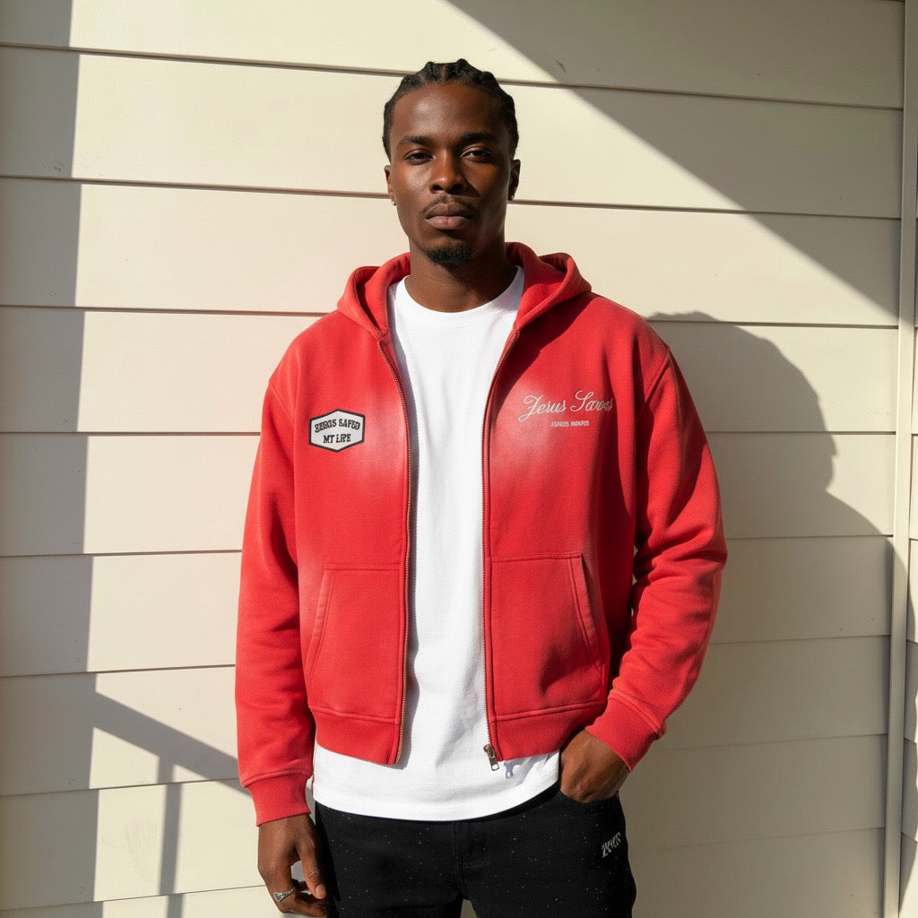 “Jesus saves”Boxy Hoodie