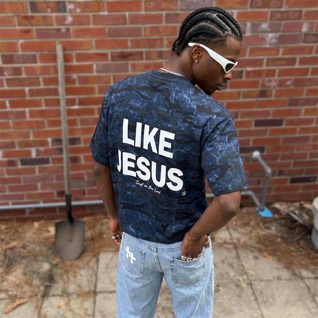 'Jesus Cares' Camo Tshirt
