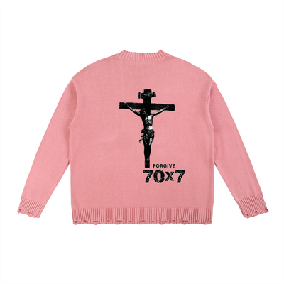 Vintage Washed Hand-Frayed Sweater