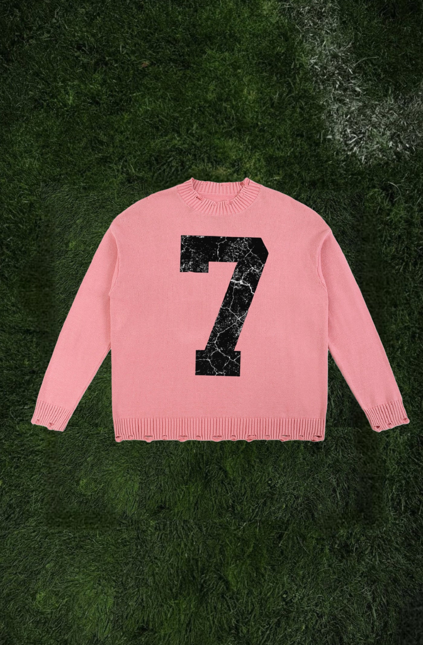 Vintage Washed Hand-Frayed Sweater