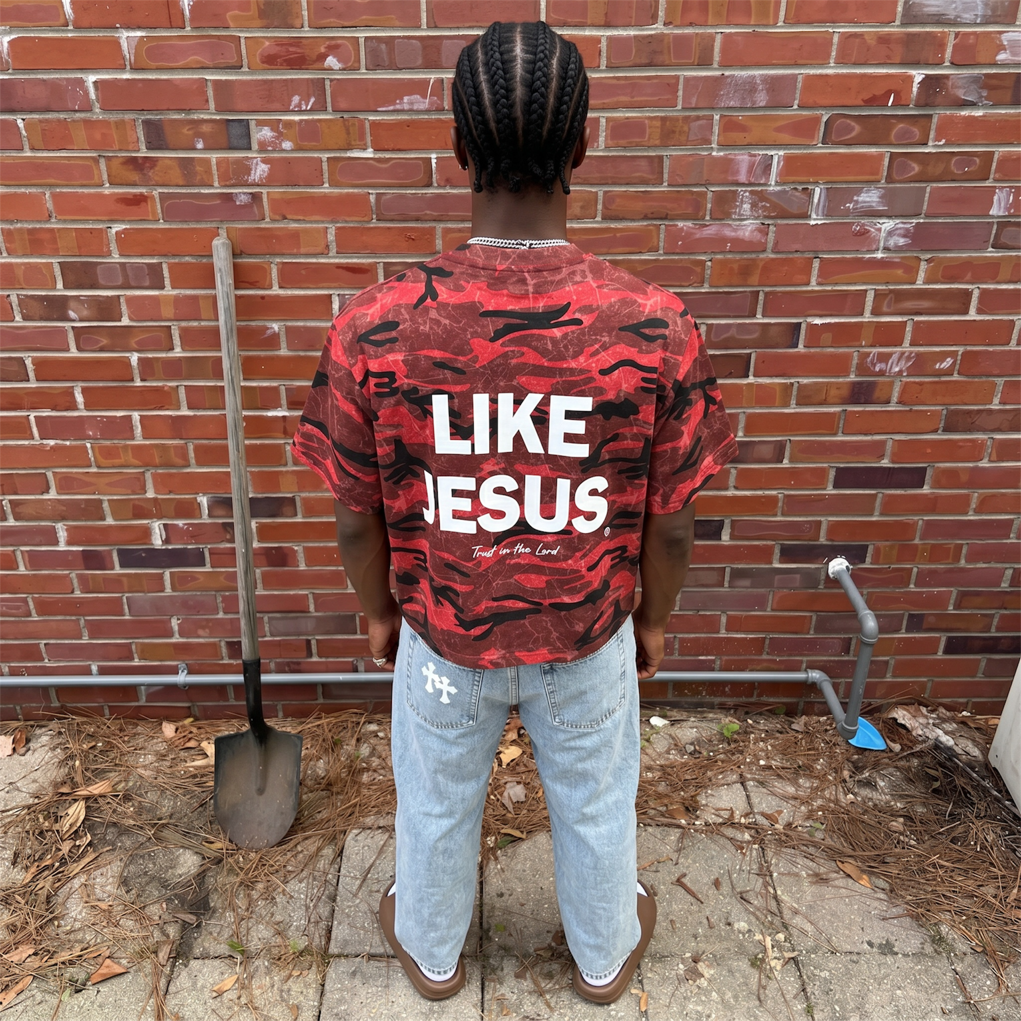 'Jesus Cares' Camo T-Shirt