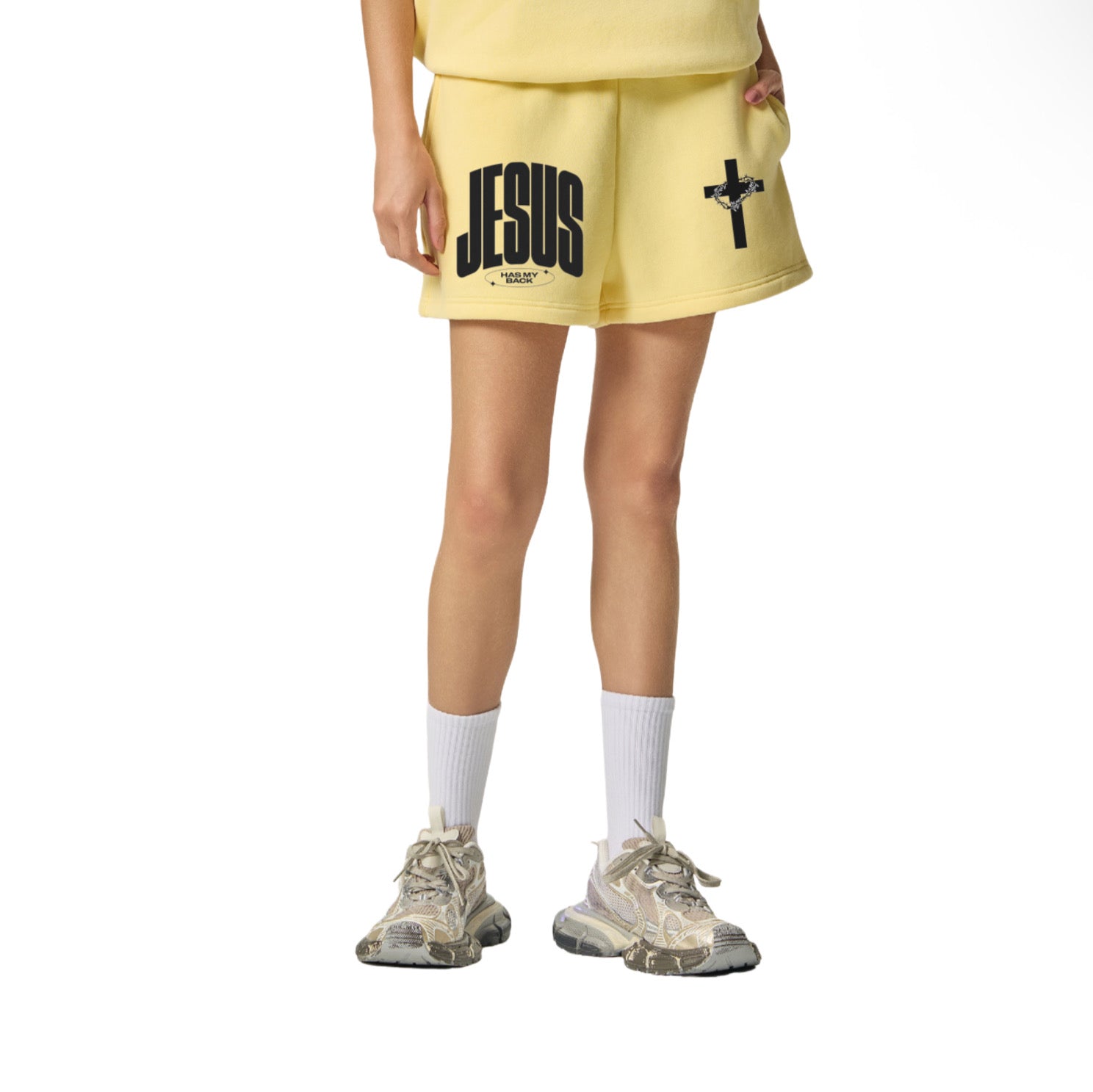 “Jesus got me” shorts
