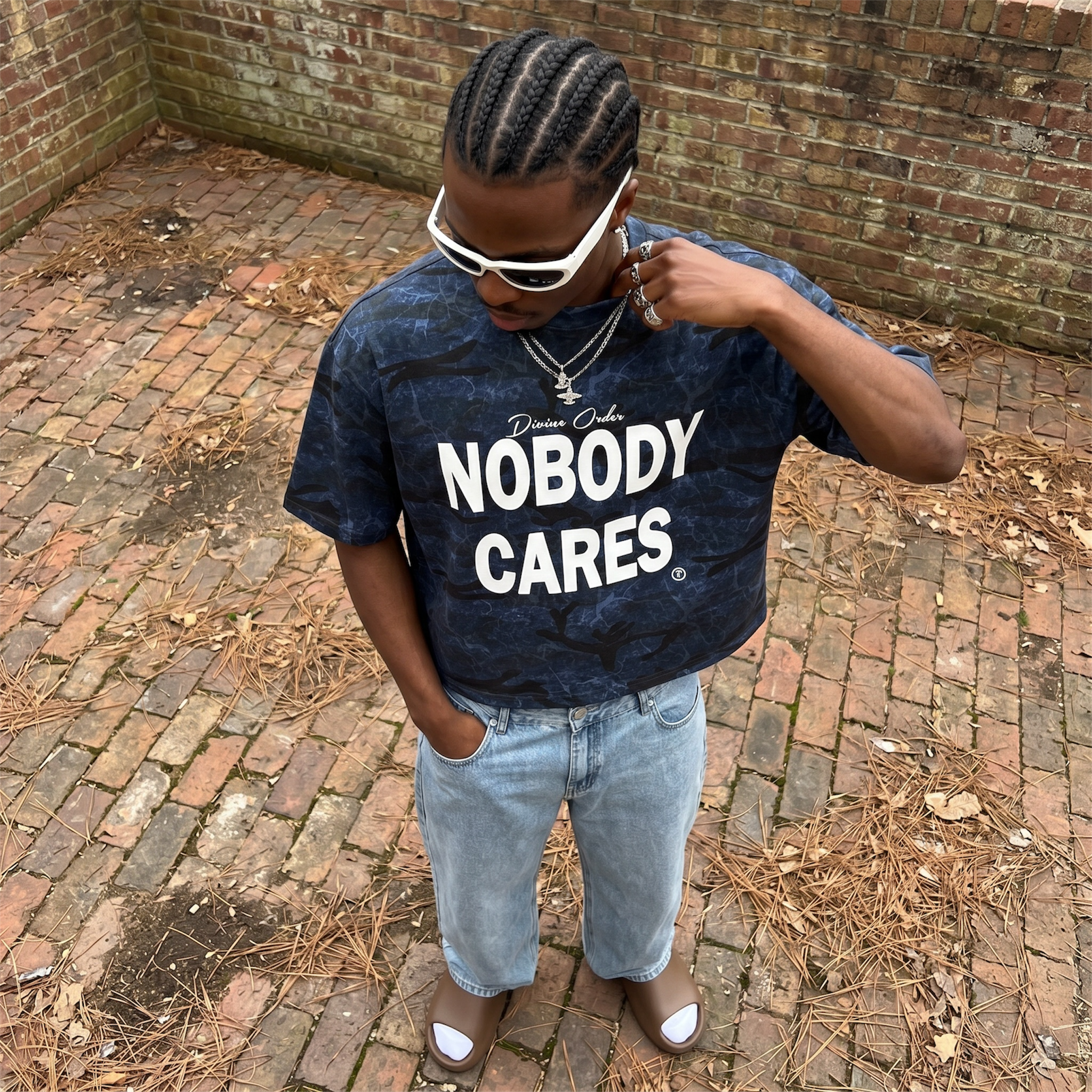 'Jesus Cares' Camo Tshirt