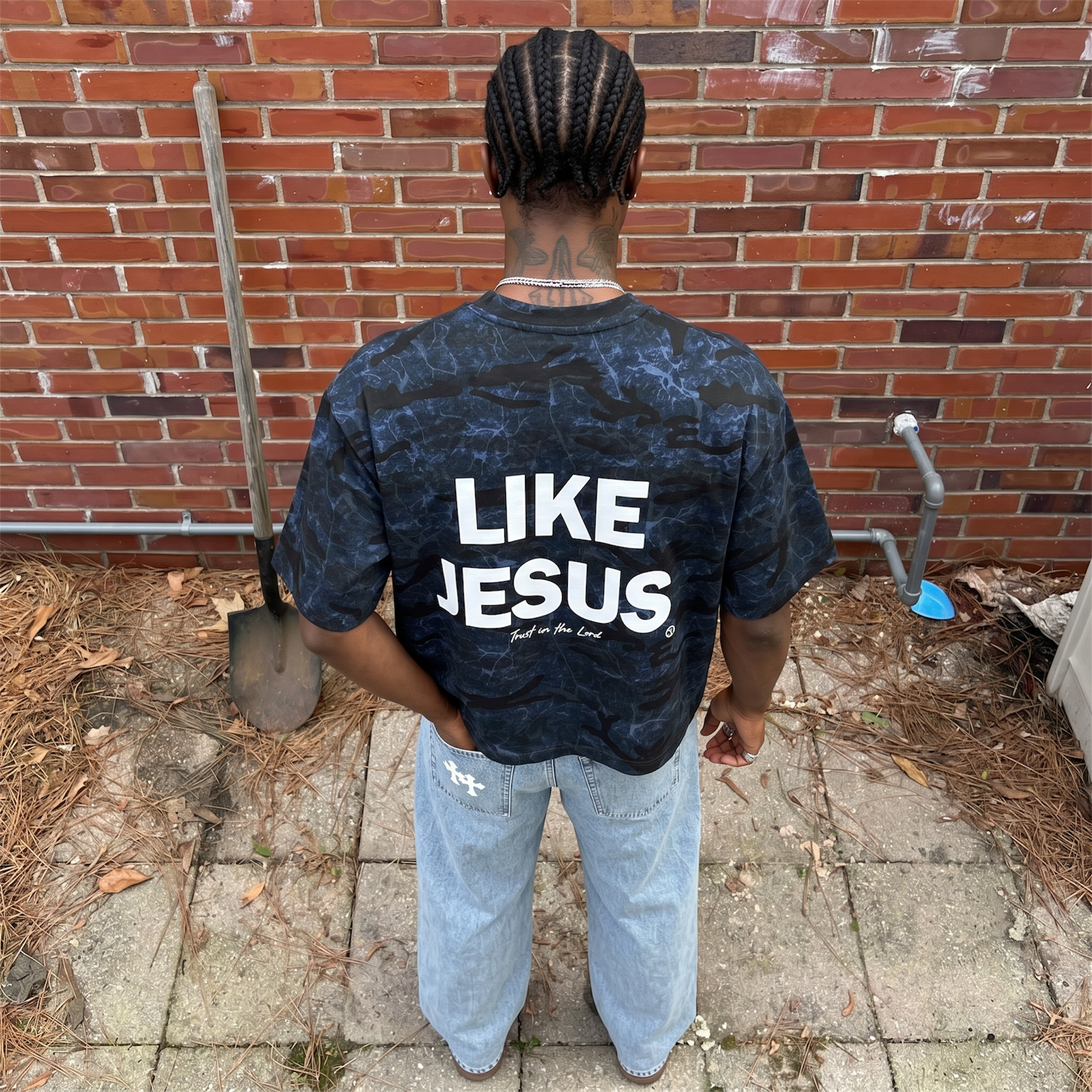 'Jesus Cares' Camo Tshirt