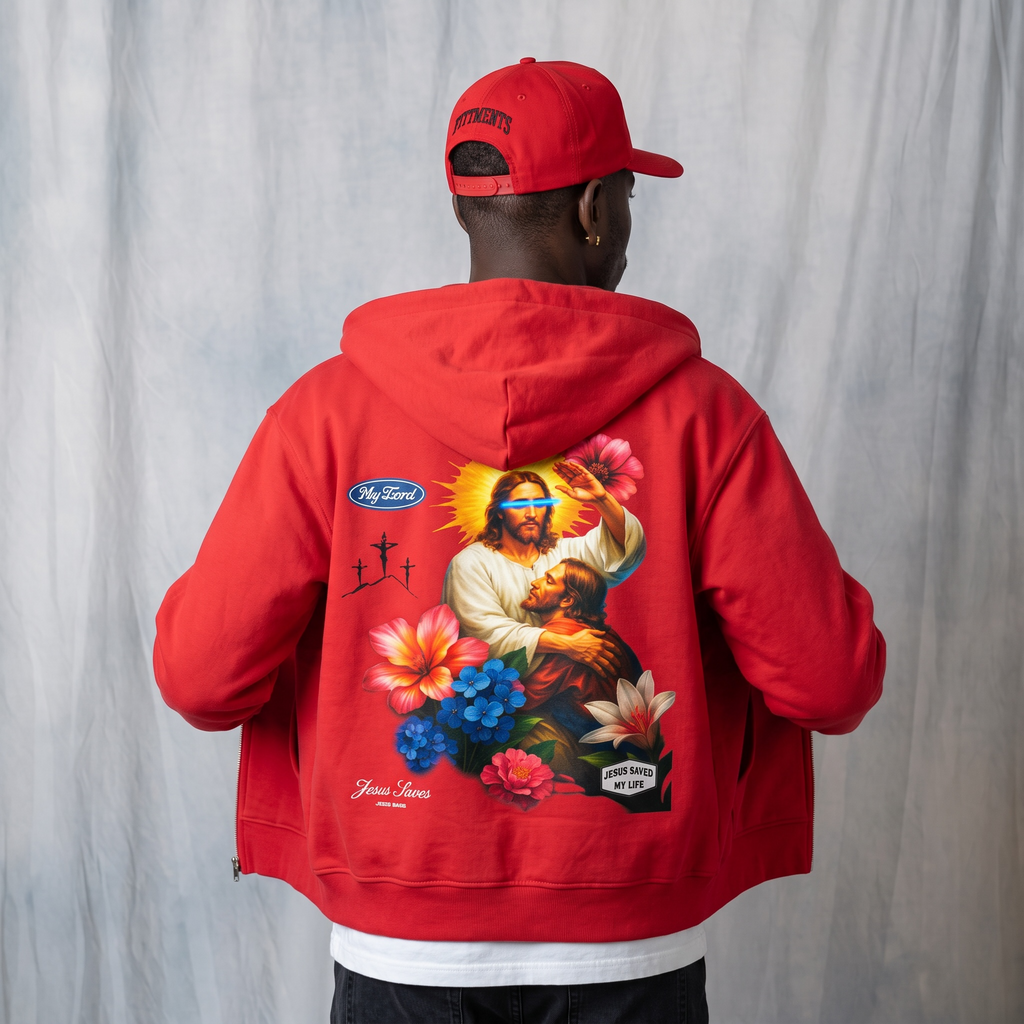 “Jesus saves”Boxy Hoodie