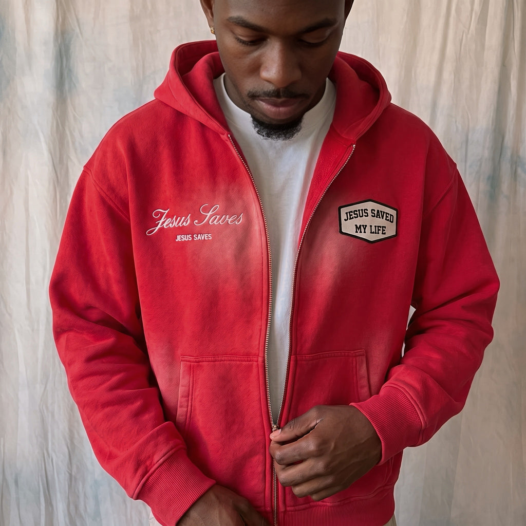 “Jesus saves”Boxy Hoodie