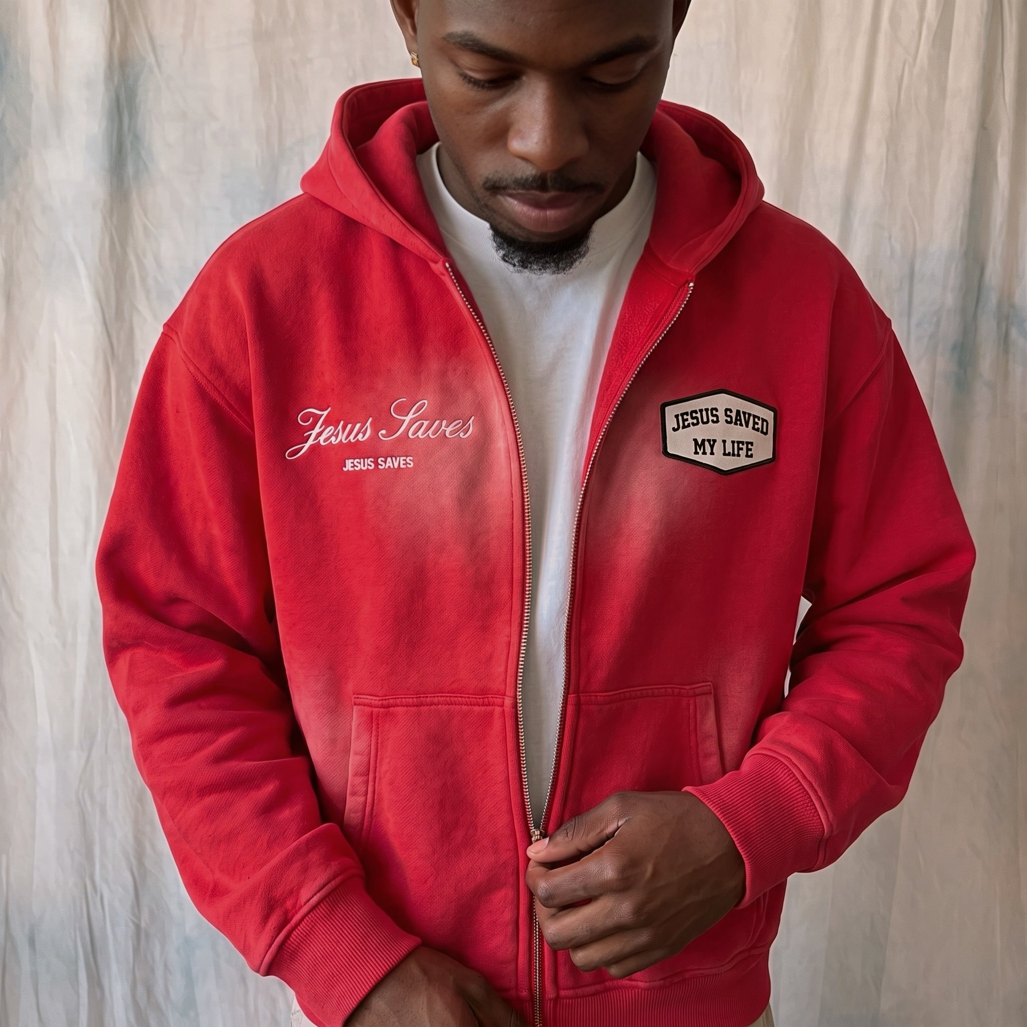 “Jesus saves”Boxy Hoodie