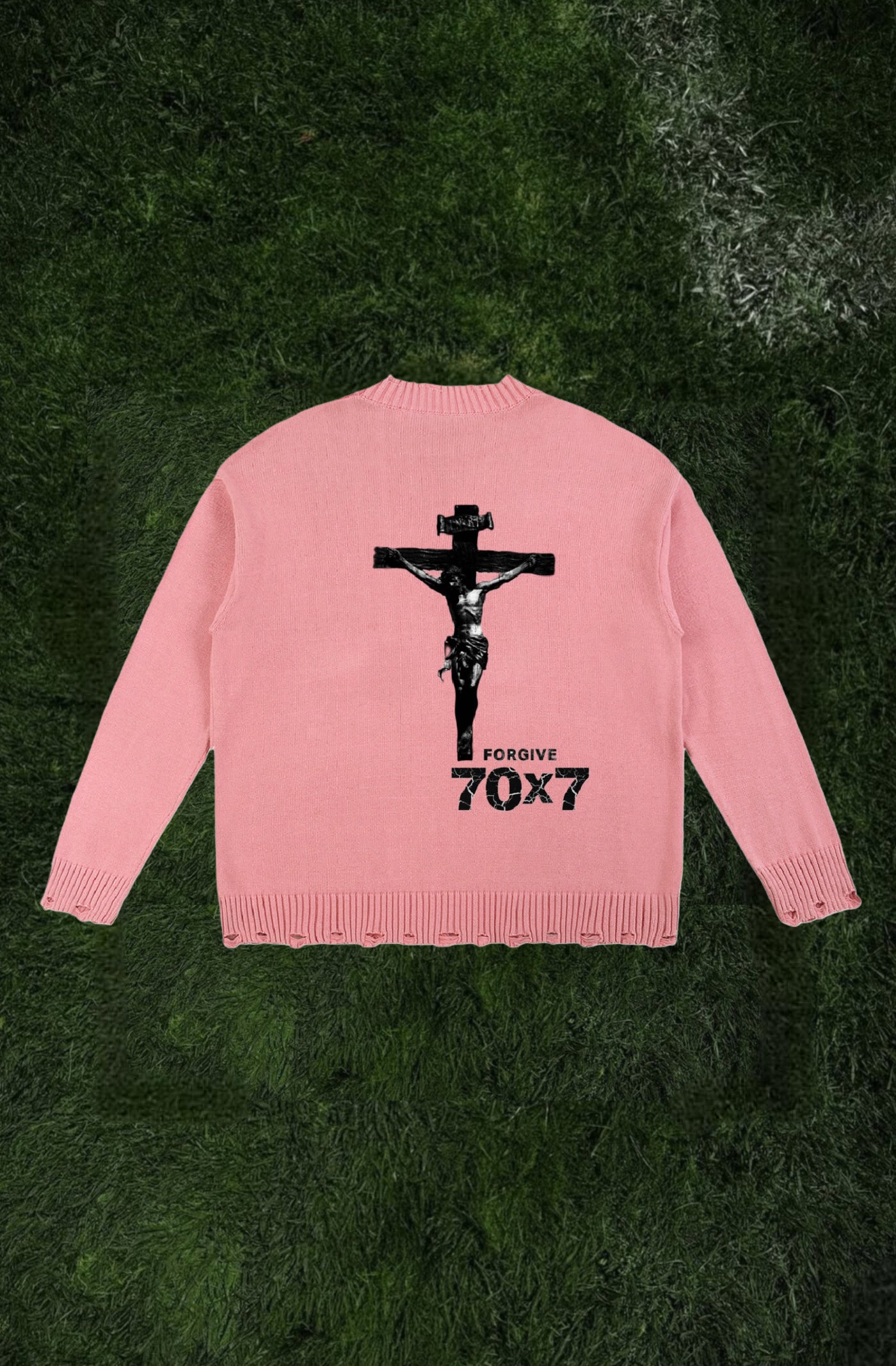 Vintage Washed Hand-Frayed Sweater