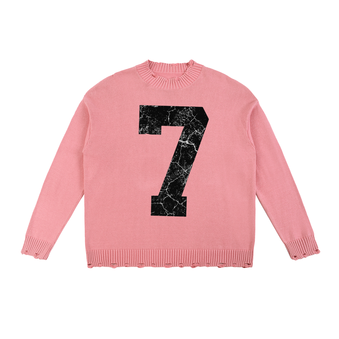 Vintage Washed Hand-Frayed Sweater